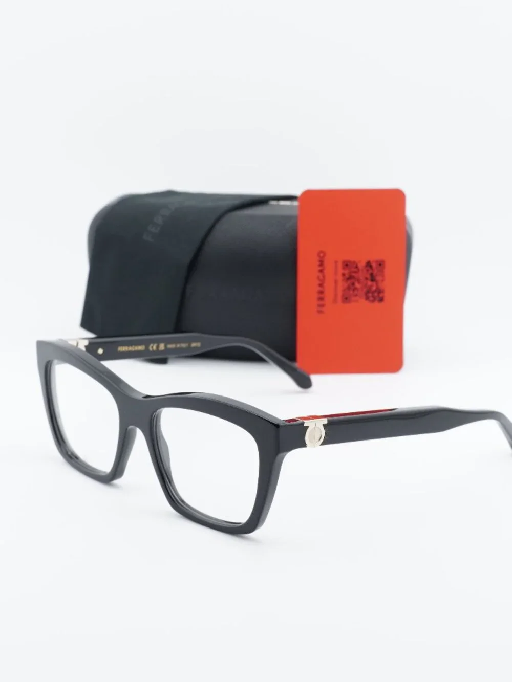 Salvatore Ferragamo SF3022 001 Cat Eye Eyeglasses 53mm – Black